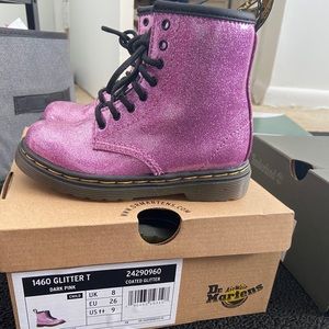 Toddler pink glitter Dr Martens